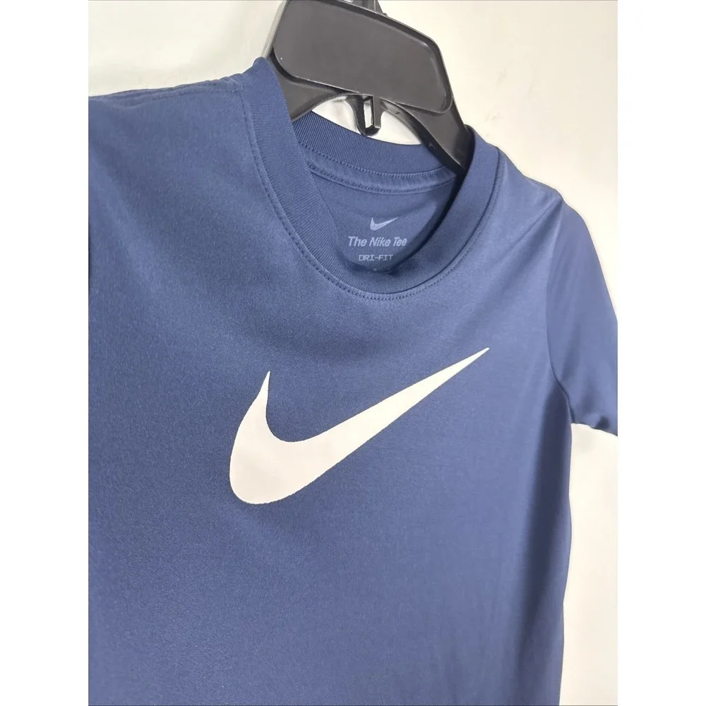 Nike Youth Dri-fit Park VII Short Sleeve Jersey Size Small Navy Blue Athletic